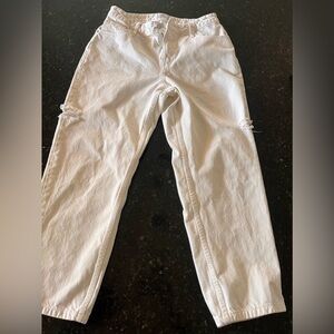 Women's White Distressed Jeans